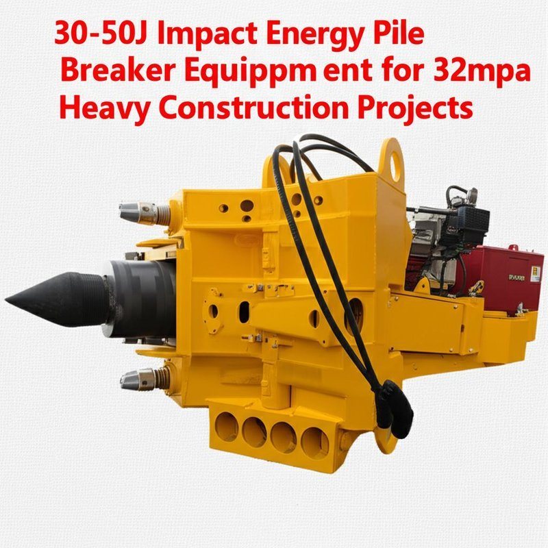 Hydraulic Pile Breaker with 30-50J Impact Energy 32mpa Pressure and 200L/min Oil Flow for Heavy Construction Projects